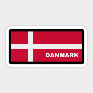 Danmark in Danish Flag Sticker